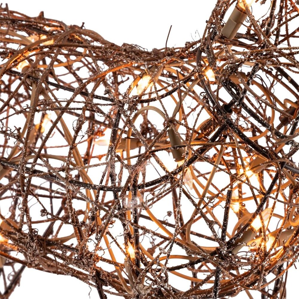 Stunning 35" Outdoor Rattan Reindeer with 50 LED Lights for Christmas Elegance - Picture 10 of 13